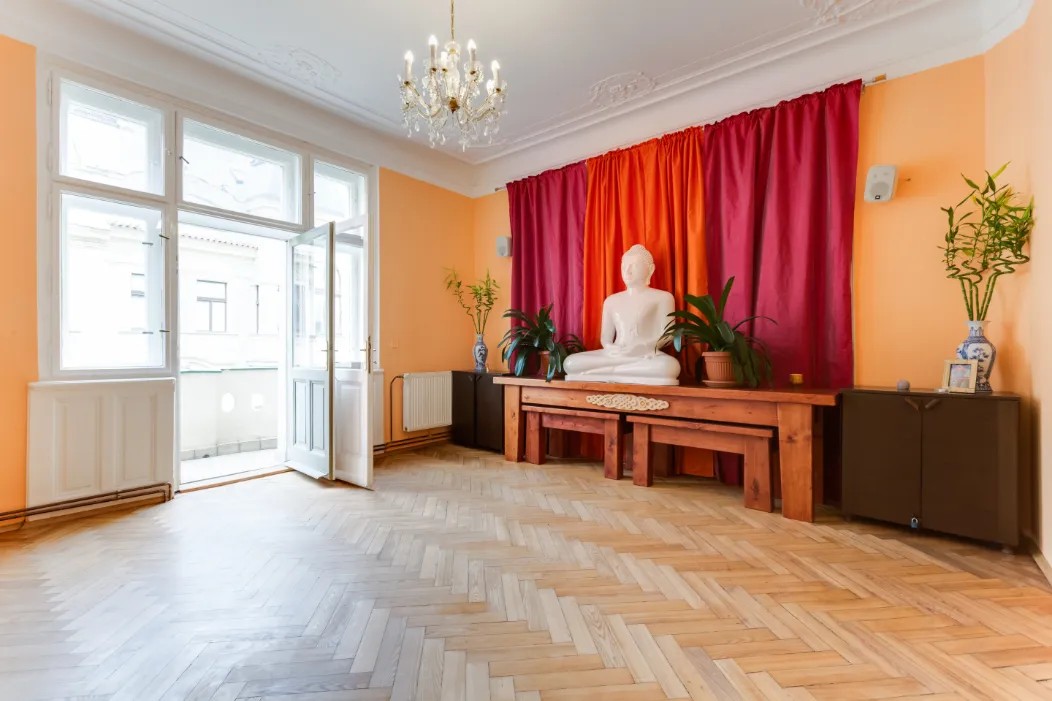 LOTUS buddhistické centrum - sál, kde probíhají lekce čchi kungu a tchaj-ťi